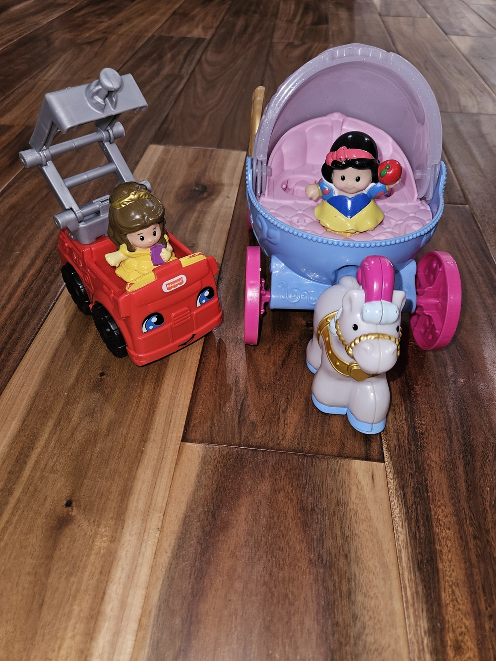 Fisher-Price Little People Musical Carriage, Fire Truck & Princess x2